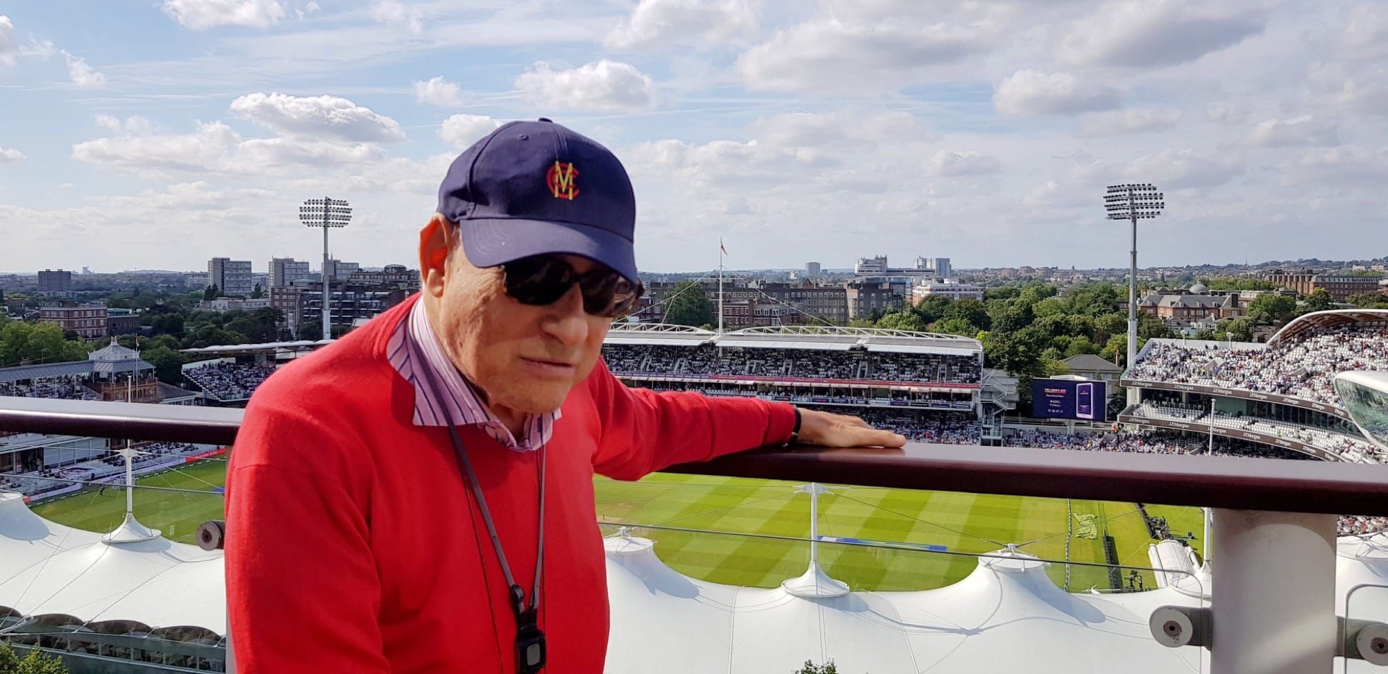 Laurence Silman overlooking Lord's Cricket Ground